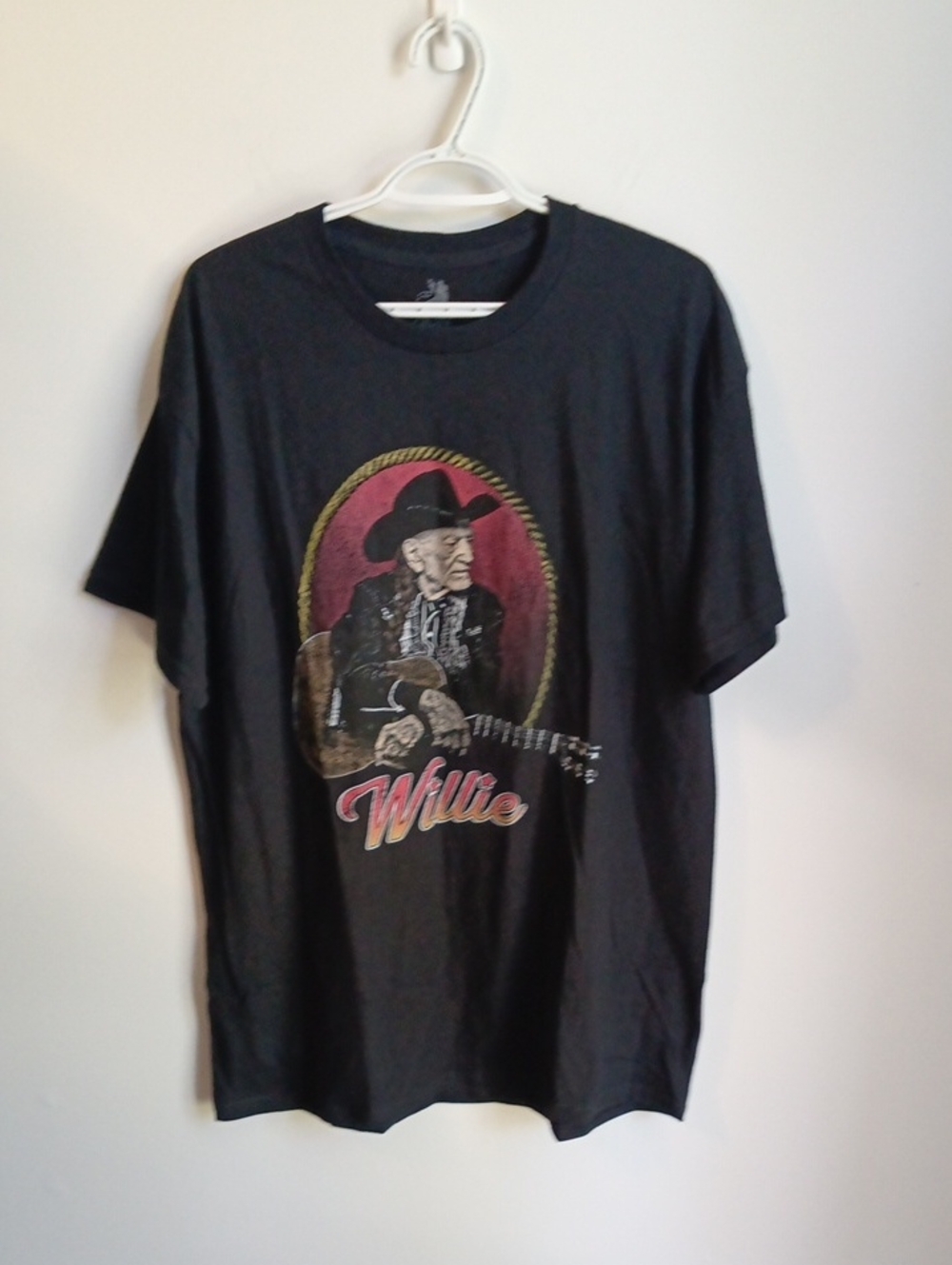 Willie Nelson Short-Sleeve Tee Black Extra Large Western Cottage Deead Stock